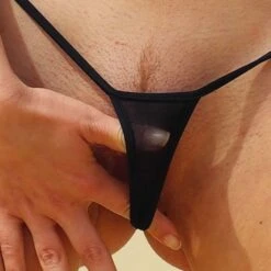 Mini G-String - Schwarz Transparent