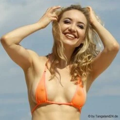 Micro Bikini Top - Orange Transparent