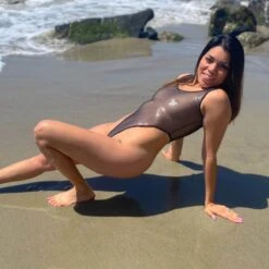 Exclusive Swimsuit - Shiny Black -Aufreizende Bademode Exclusive Swimsuit Black Transparent 03 1280x1280