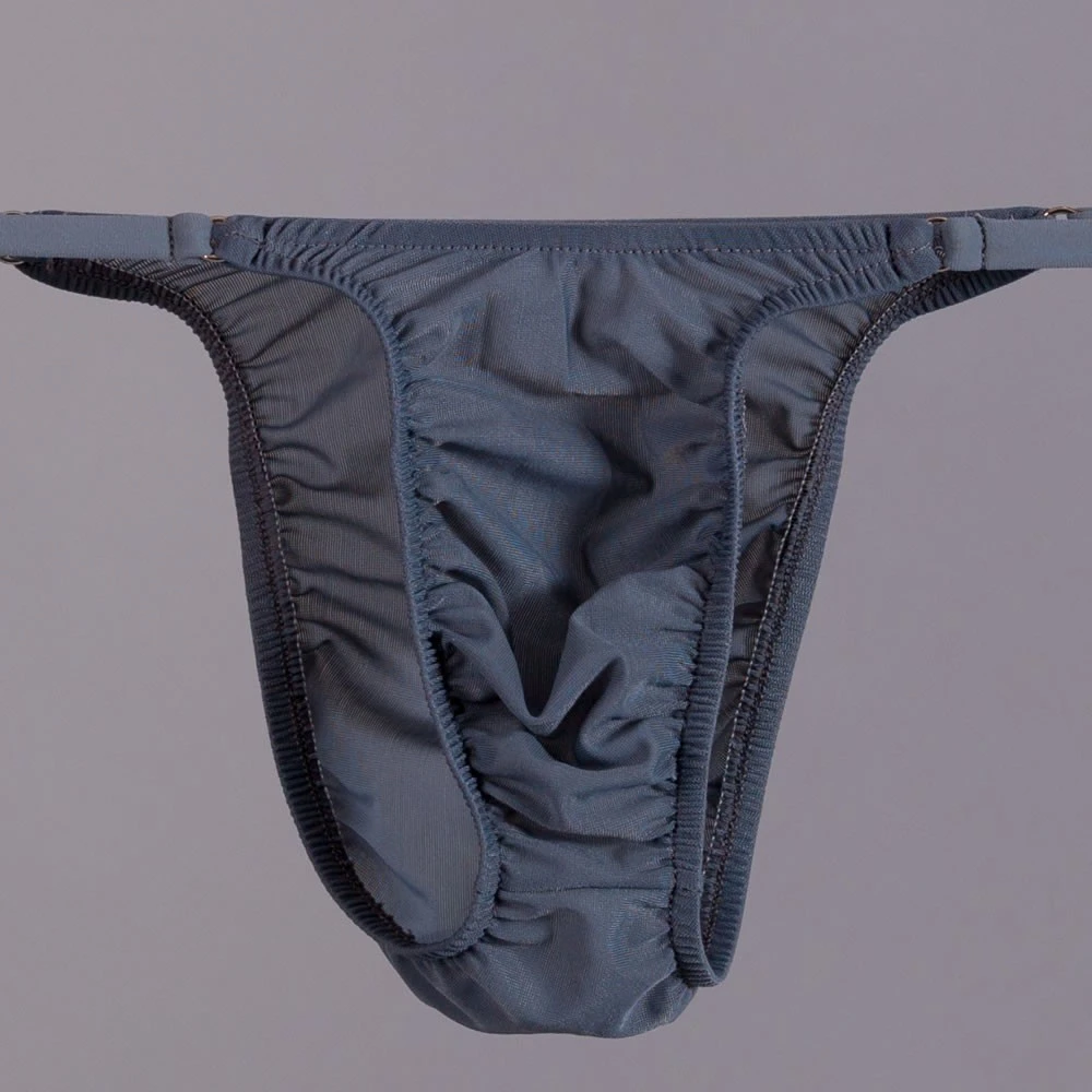 Exclusive Men String Tanga - Grau Transparent 10 Exclusive Men String Tanga - Grau Transparent – Bild 10