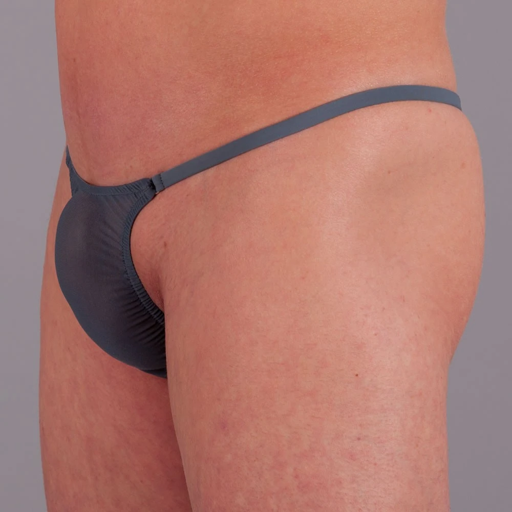 Exclusive Men String Tanga - Grau Transparent 3 Exclusive Men String Tanga - Grau Transparent – Bild 3