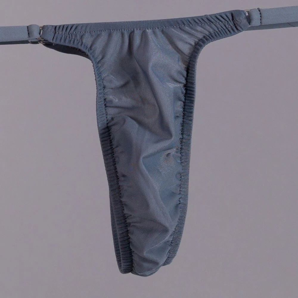 Exclusive Men String Tanga - Grau Transparent 8 Exclusive Men String Tanga - Grau Transparent – Bild 8