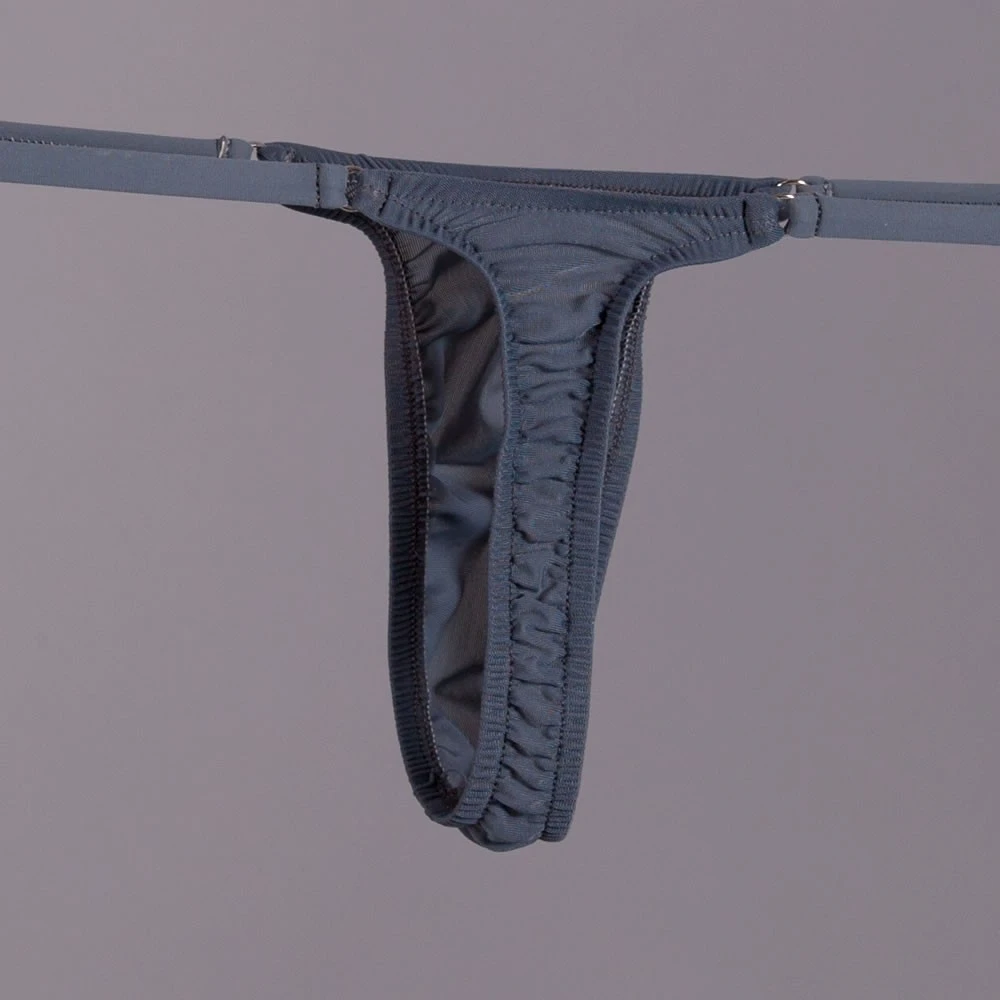 Exclusive Men String Tanga - Grau Transparent 9 Exclusive Men String Tanga - Grau Transparent – Bild 9