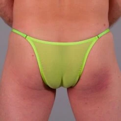 Exclusive Men String Tanga - Pistazie Transparent -Aufreizende Bademode exclusive mens string tanga pistazie transparent 2 1280x1280