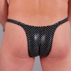 Exclusive Men String Tanga - Metallic SilverDots -Aufreizende Bademode exclusive mens string tanga s dot 11 1280x1280