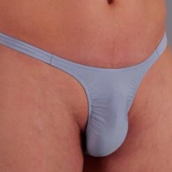 Exclusive Men String Tanga - UNI Hellgrau -Aufreizende Bademode exclusive mens string tanga uni hellgrau 2 1280x1280