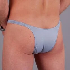 Exclusive Men String Tanga - UNI Hellgrau -Aufreizende Bademode exclusive mens string tanga uni hellgrau 8 1280x1280