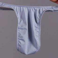 Exclusive Men String Tanga - UNI Hellgrau -Aufreizende Bademode exclusive mens string tanga uni hellgrau 9 1280x1280