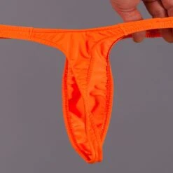 Exclusive Men String Tanga - UNI Orange -Aufreizende Bademode exclusive mens string tanga uni orange 9 1280x1280