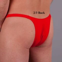 Exclusive Men String Tanga - UNI Rot -Aufreizende Bademode exclusive mens string tanga uni rot 100 1280x1280
