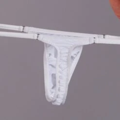 Exclusive Men String Tanga - Weiß Transparent -Aufreizende Bademode exclusive mens string tanga weiss transparent 6 1280x1280