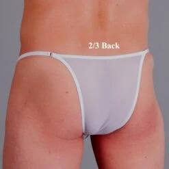 Exclusive Men String Tanga - Weiß Transparent -Aufreizende Bademode exclusive mens string tanga weiss transparent 80 1280x1280