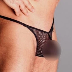 Men String Tanga - Fishnet Schwarz -Aufreizende Bademode men string tanga fishnet schwarz 2 1280x1280
